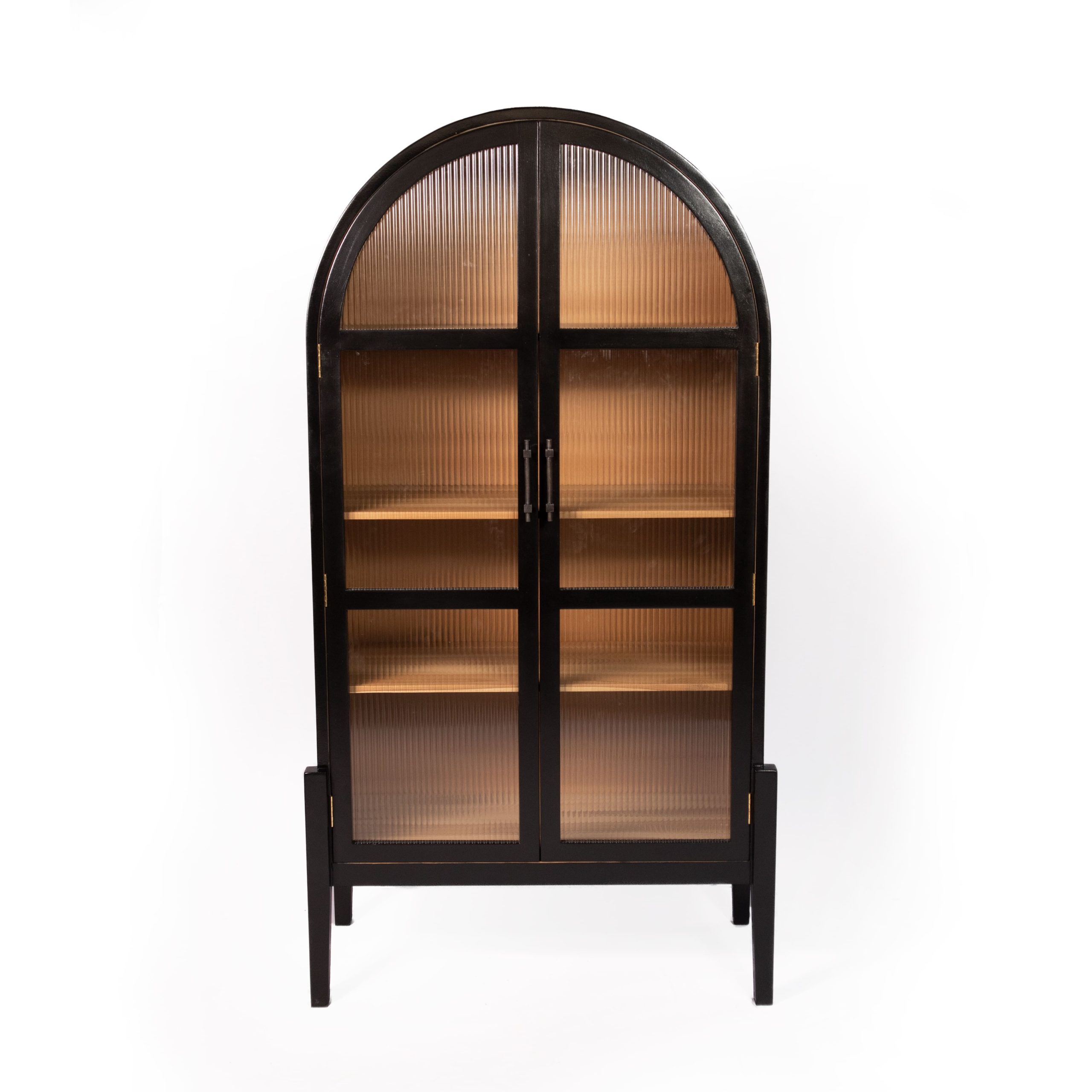 WB2023079 Display Arch Cabinet Glass Black (1)